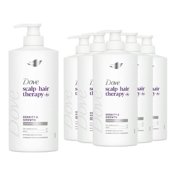 Dove Scalp + Hair Therapy Conditioner 6x700ml, Density & Growth - Zinc & Biotin