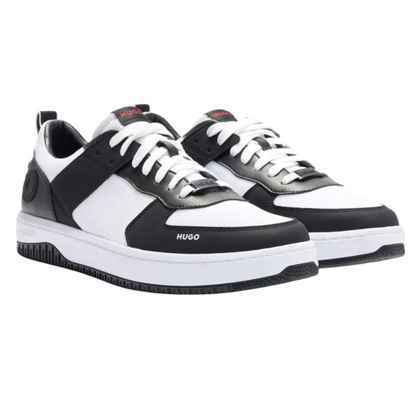 Hugo Mens Kilian Leather Trainers - Charcoal