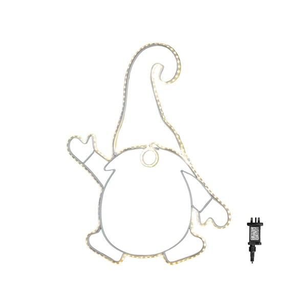 Samuel Alexander 46cm Light up Hanging Christmas Gonk Silhouette with 205 Warm White LEDs