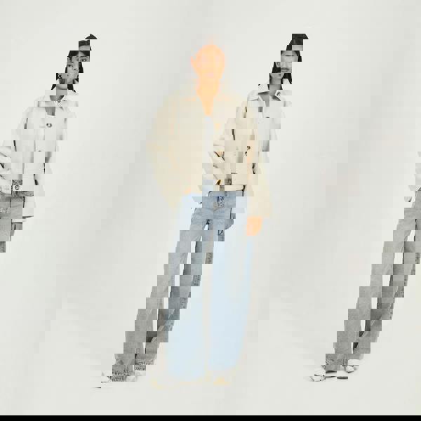 Brave Soul Beige Short Collared Jacket - Beige Image 3