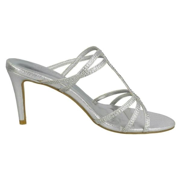 Anne Michelle Ladies Anne Michelle Slip On Mid Heel Sandal