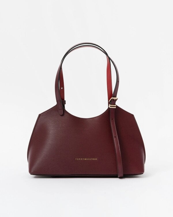 Tommy Hilfiger TH Modern Womens Mini Tote - Oxblood