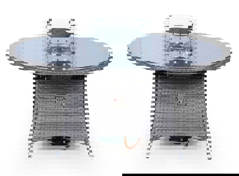 Giardino Fire Pit 8 Seater Round Rattan Dining Table