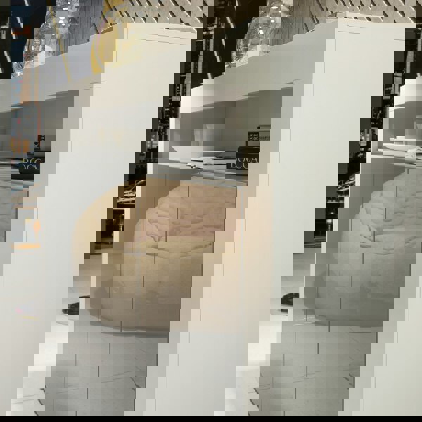 Mex Furniture Sideboard 155cm – White Matt Body and Grey High Gloss Doors