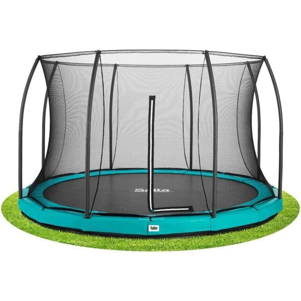14ft Salta Green Comfort Edition InGround Round Trampoline with Enclosure (5398G)B