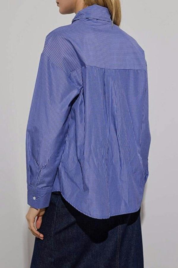 WOVCOR Striped Shirt with Scarf Tie