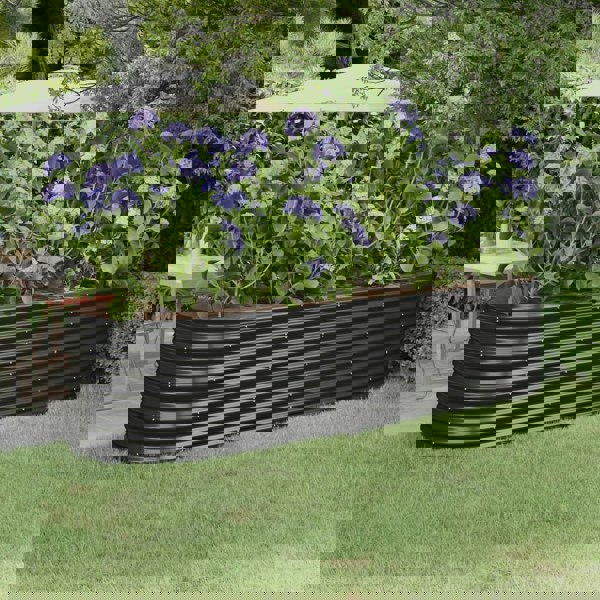 Berkfield Garden Raised Bed Powder-coated Steel 296x80x68 cm Anthracite