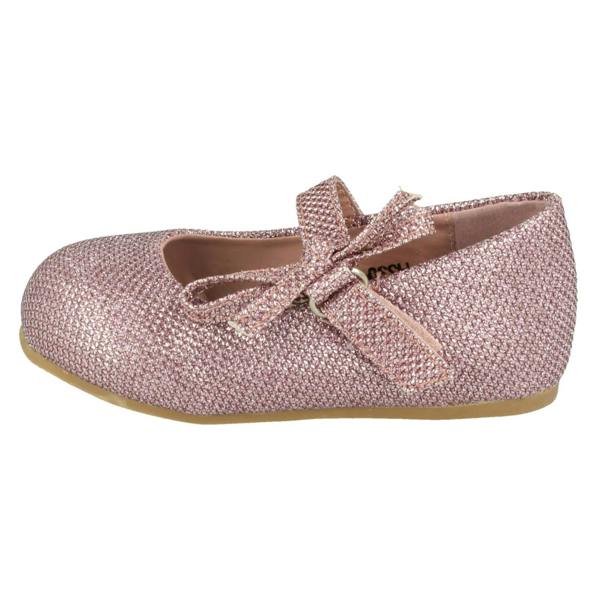 Spot On Girls Spot On Flat Shoe With Glitter Bow Decoration