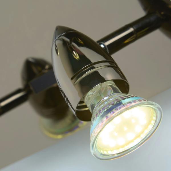 Pagazzi Lighting Clinton 4 Light Black Chrome Spotlight Ceiling Plate