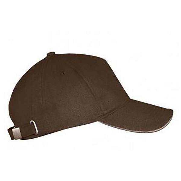 SOLS Unisex Long Beach Cap - Chocolate/Beige