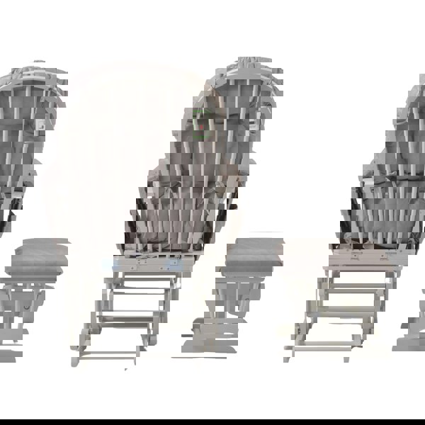 Haywood glider nursing chair in grey - back view