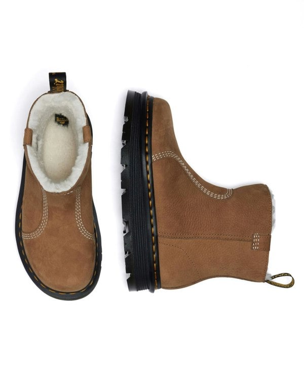 Dr. Martens Zebzag Rigger Milled Nubuck Women's Desert Brown Boots