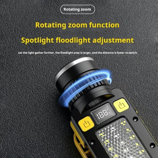 Havendro Multi Function Portable LED Torch Flashlight USB Rechargeable Light