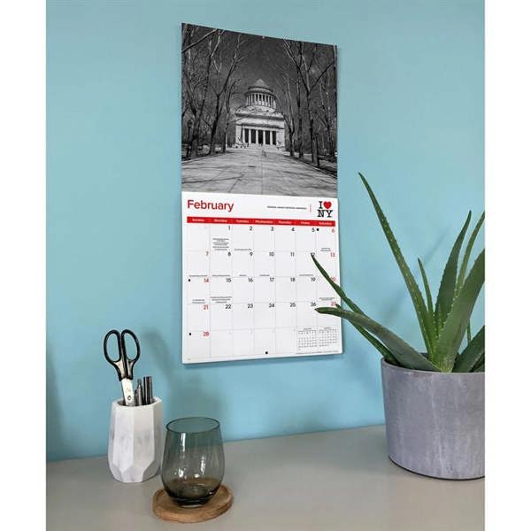 New York I Love NY City Black and White Calendar 2027, Wall Calendars, Month To View, Travel, Gift