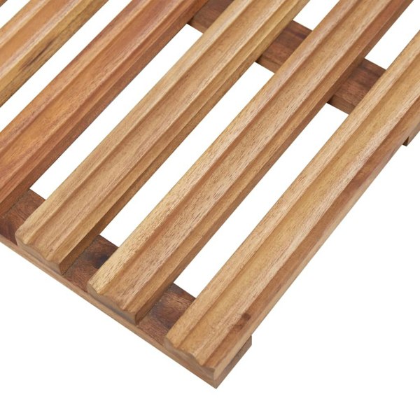 Berkfield Bath Mats 2 pcs Solid Acacia Wood 56x37 cm