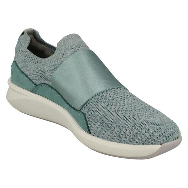 Clarks Ladies Clarks Elasticated Strap Detailed Trainers Un Rio Knit