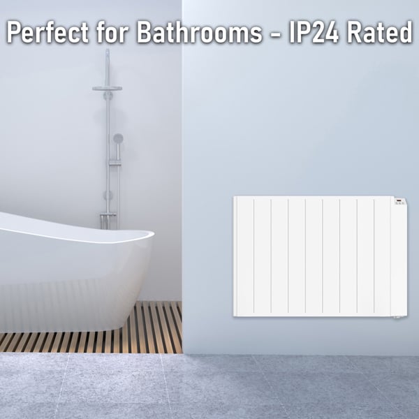 MYLEK Electric Radiator Panel Heater WIFI Smart APP Eco 2000W Bathroom Safe Wall Mounted Timer Thermostat