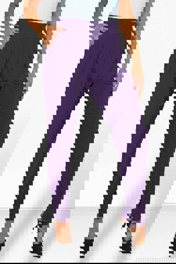 Paulo Due Women's Smart Office Trouser with Pull On Elastic Waist