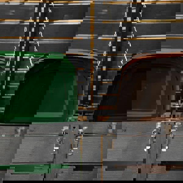 Samuel Alexander 2.15m x 1.16m Outdoor Wooden Garden Triple Wheelie Bin Store Storage for 3 Bins in Dark Grey