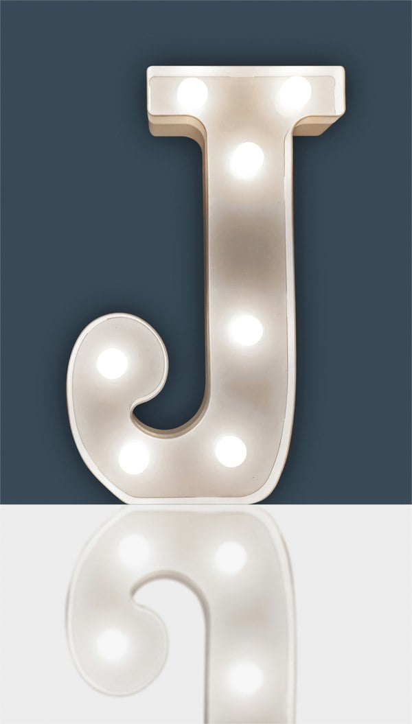 St Helens Battery Operated 3D LED Letter J Light
