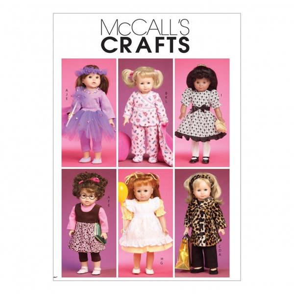 McCalls 6005 Paper Sewing Pattern – Doll Clothes, Size Fits 18 inch Doll, Intermediate
