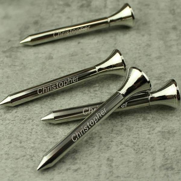 Set Of Four Personalised Golf Tees - alternative angle