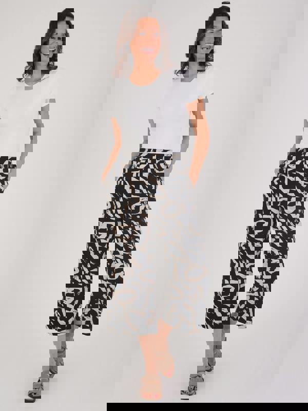 VIZ-A-VIZ Abstract Print Culottes