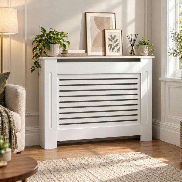 HOMEWEDO  Radiator Cover, MDF Decorative Radiator Cover, 111.5*81.5*19CM