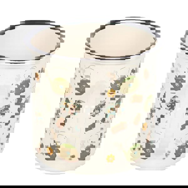 Serano Camping Print Enamel Mug