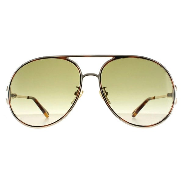 Chloe Sunglasses CH0145S 002 Gold Havana Green Gradient