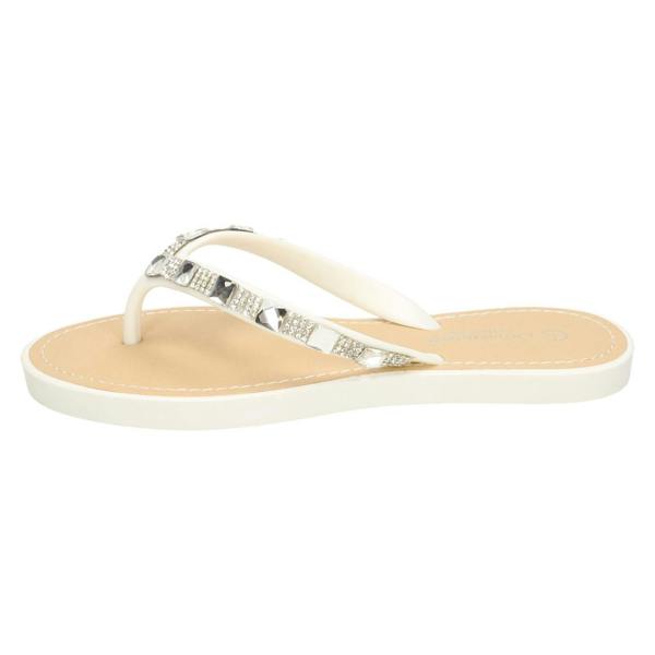 Savannah Ladies Savannah Sequin Toe Post Flip Flop Sandal