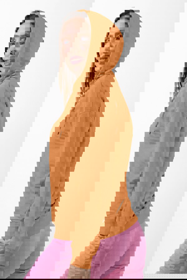 ENORSIA Womens V-Neck Drop Shoulder Hoodie