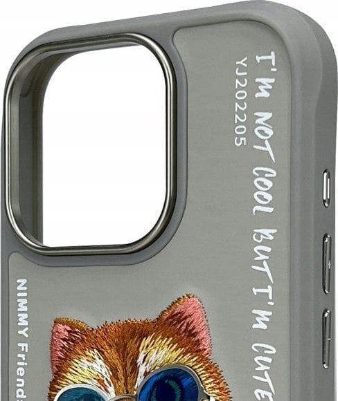 Nimmy Friends Glasses Cool Cat Case for iPhone 16 Pro 6.3" Grey - N-YJ-iP16-Pro-05-B