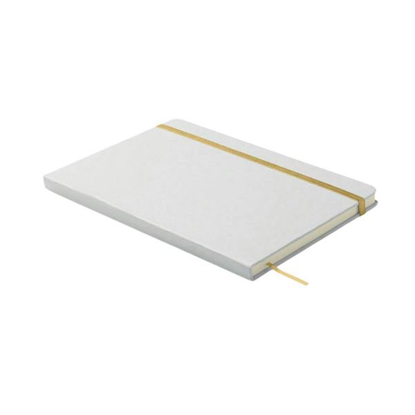 MidOcean Route White A5 Notebook - Gold/White - 