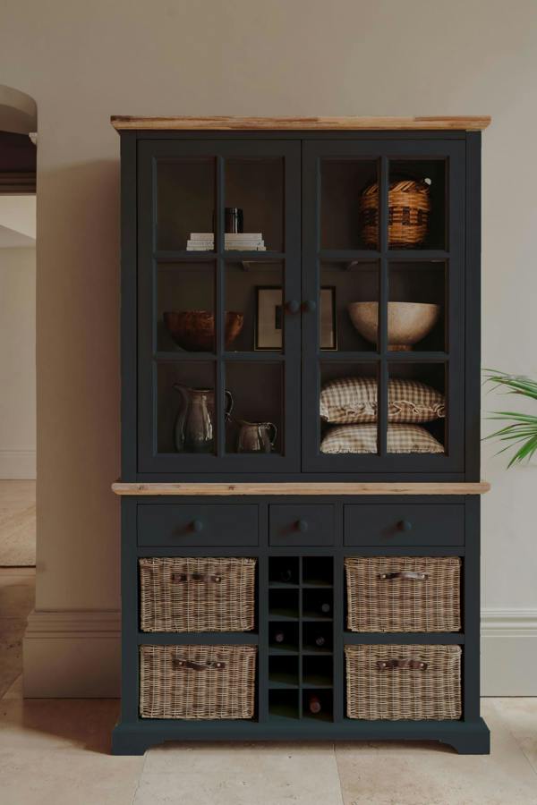 Statement Furniture Florence Display Cabinet with Wine Rack, Drawers and Baskets