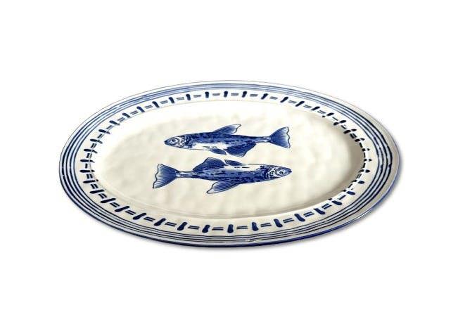 Verano Spanish Ceramics Ocean Fish - Oval Serving Platter