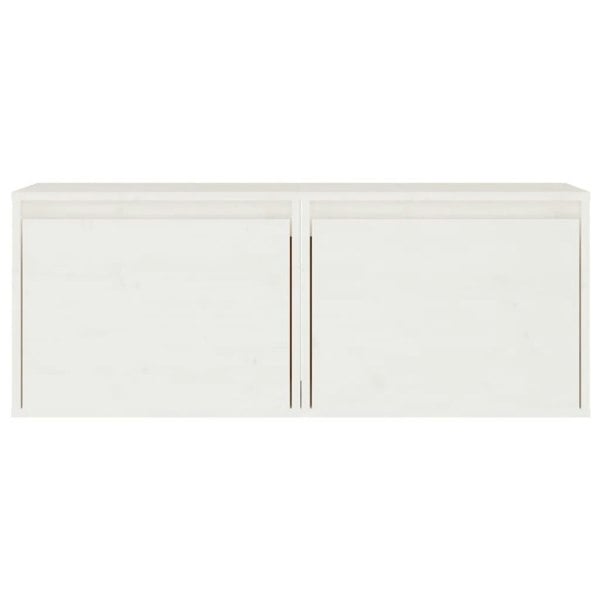 Berkfield Wall Cabinets 2 pcs White 45x30x35 cm Solid Pinewood