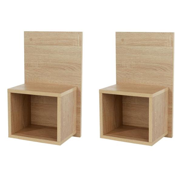 Core Products Pair of Kelly Hanging Bedside Tables, Compact with Storage