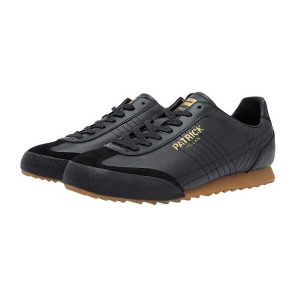 Patrick Mens Villan Leather Trainers - Black