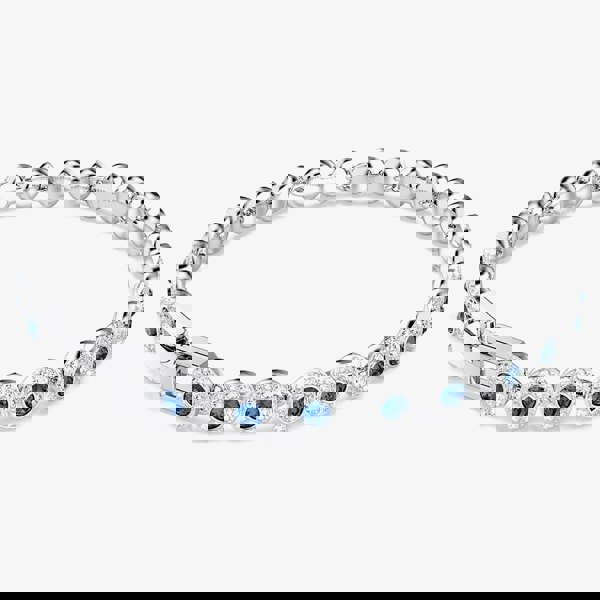 Swarovski Una Angelic Rhodium Plated Blue Crystal Tennis Bracelet 5733401
