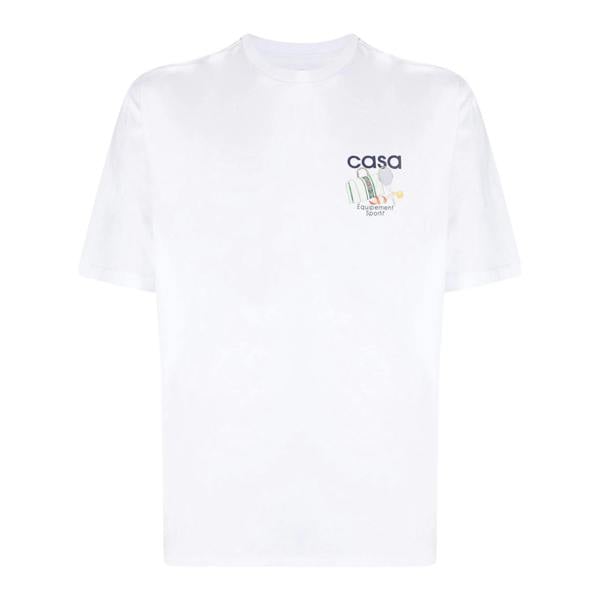 Casablanca Equipment Sportive Equipment Sportive Cotton T-Shirt   in  White