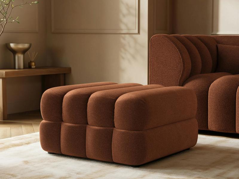 Halle Storage Footstool - Burnt Orange