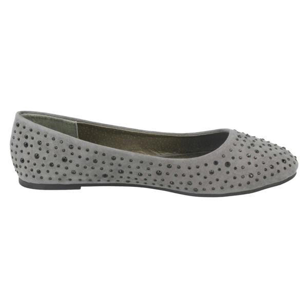 Spot On Ladies Spot On Flat Diamante Ballerinas