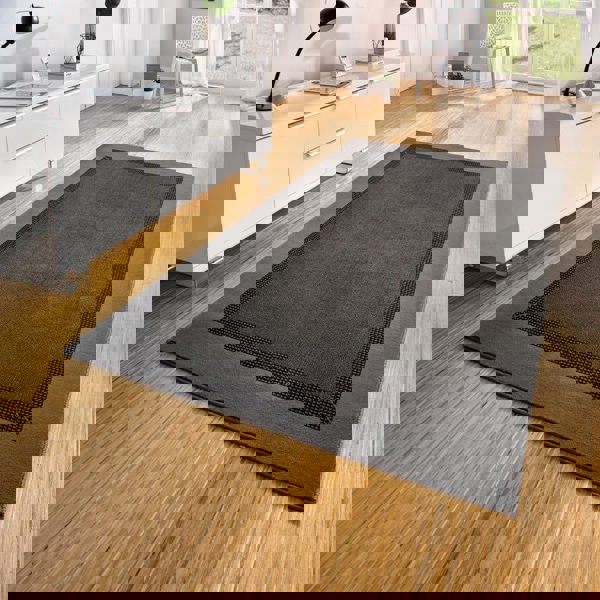 Designer Velours Grey Runner “Band” – Classic Elegance