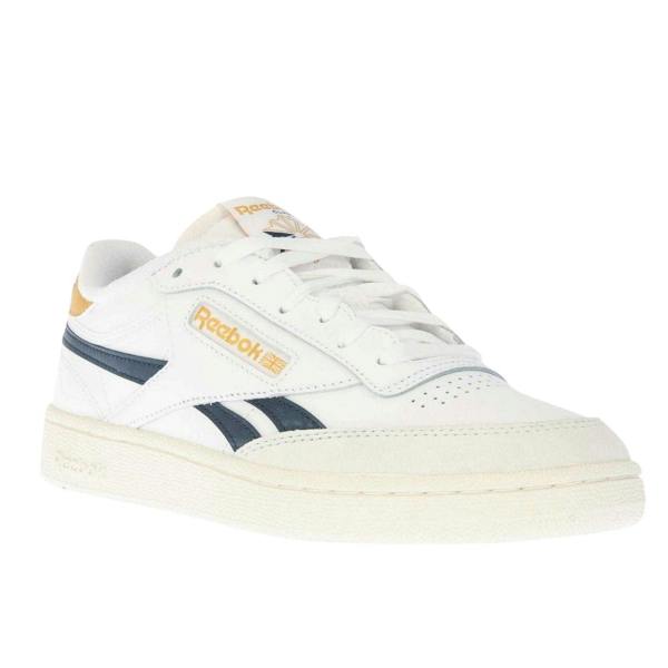 Reebok Mens Club C Revenge Flat Trainers - White/Navy - 