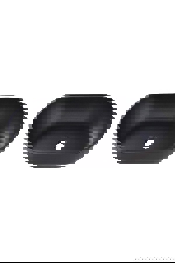 Living and Home Oval Black Ceramic Vessel Bathroom Sink Drain Set