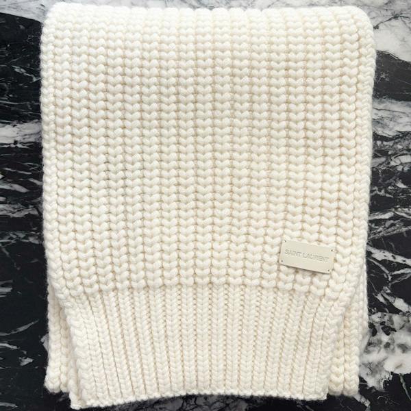 Saint Laurent chunky knit scarf in soft pure cashmere
