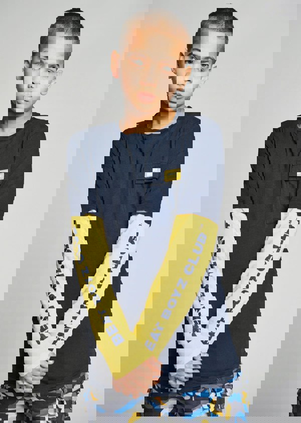 Beat Boyz Club Layo Long Sleeve T-Shirt - Navy/Yellow