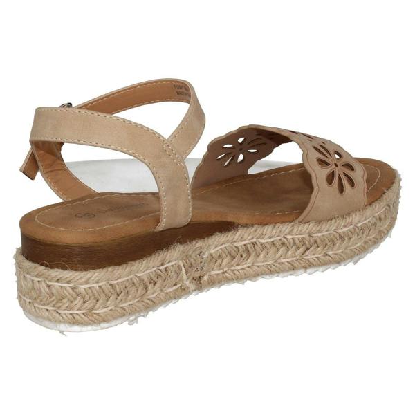 Savannah Ladies Savannah Mid Wedge Heel Wide Fit Sandals F12041