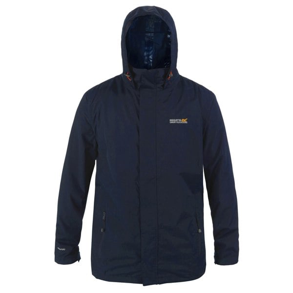 Regatta Men's Outdoor Classic Matt Hooded Waterproof Jacket - Navy/Navy